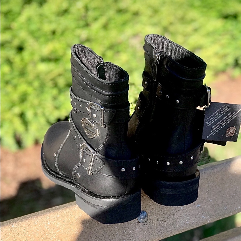 SALE🎄NWT 5 Star Harley Davidson Black Stud Moto - Picture 3 of 9
